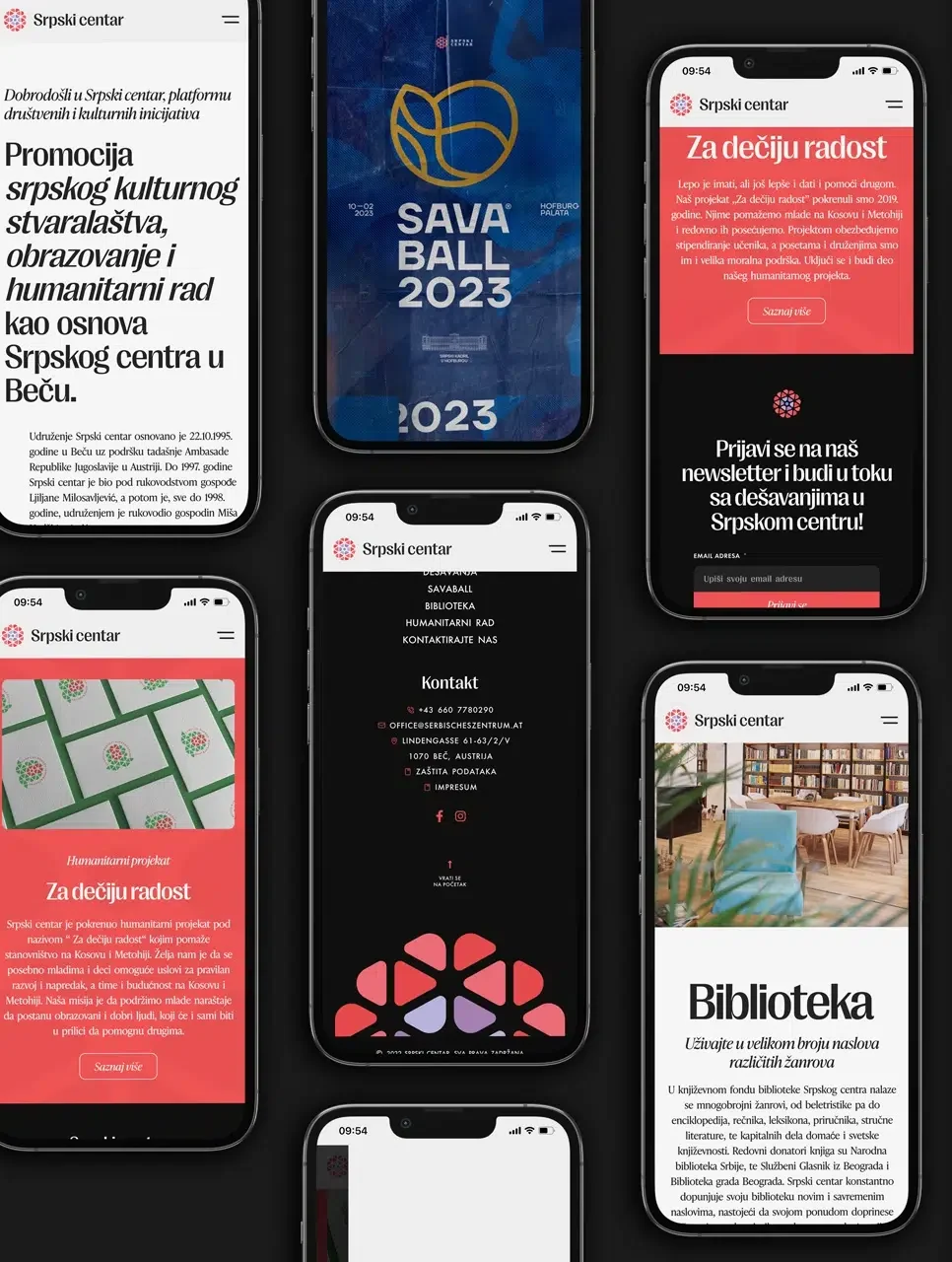 Visual identity for the Serbian Center, designed to reflect cultural connection and community. Includes warm color palette, modern typography, and flexible layout system.